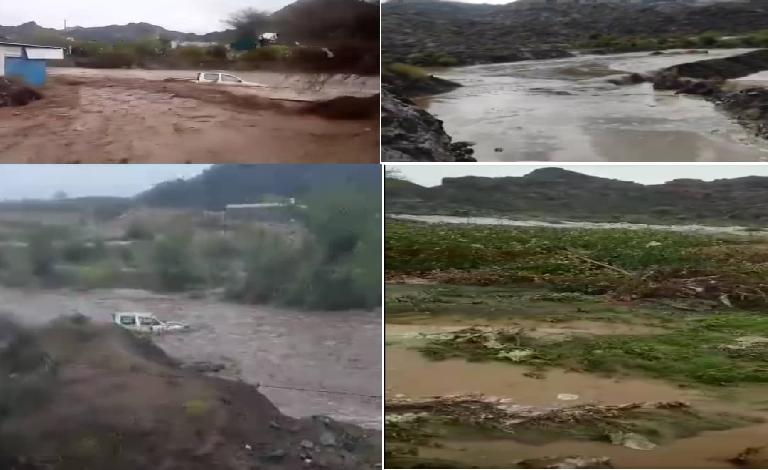 البيضاء: سيول جارفة تجرف عشرات المزارع والسيارات في منطقة 